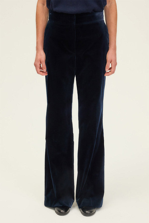 CYANA FLARED VELVET TROUSERS