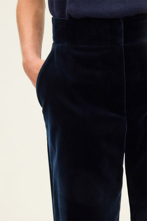 CYANA FLARED VELVET TROUSERS