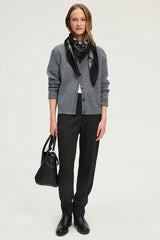 CAPRICE FINE STRIPES SLIM TROUSERS