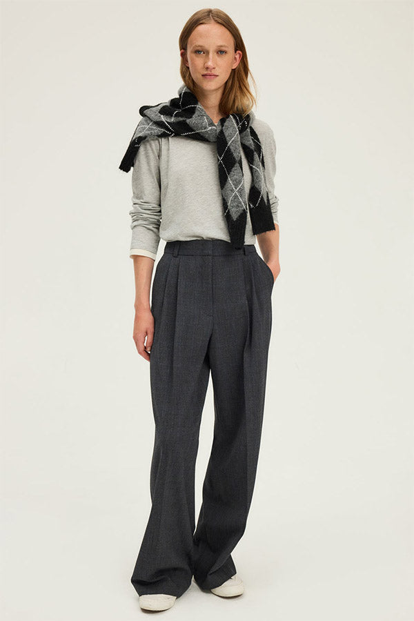 CORINTHA WIDE LEG PRINCE OF WALES TROUSERS