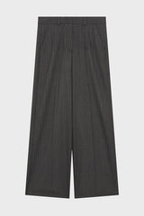 CLEM FINE STRIPES AND LUREX WIDE-LEG TROUSERS