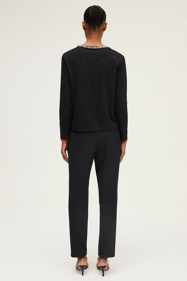 HARRIETTE RHINESTONES LONG-SLEEVE T-SHIRT