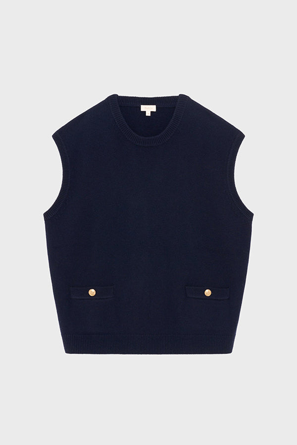 ERMINIA WOOL SLEEVELESS SWEATER