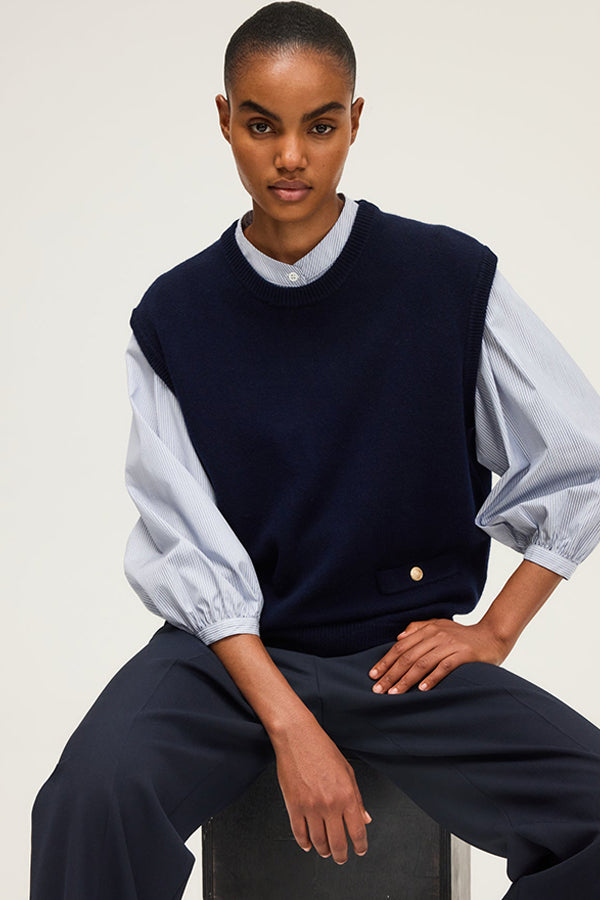 ERMINIA WOOL SLEEVELESS SWEATER