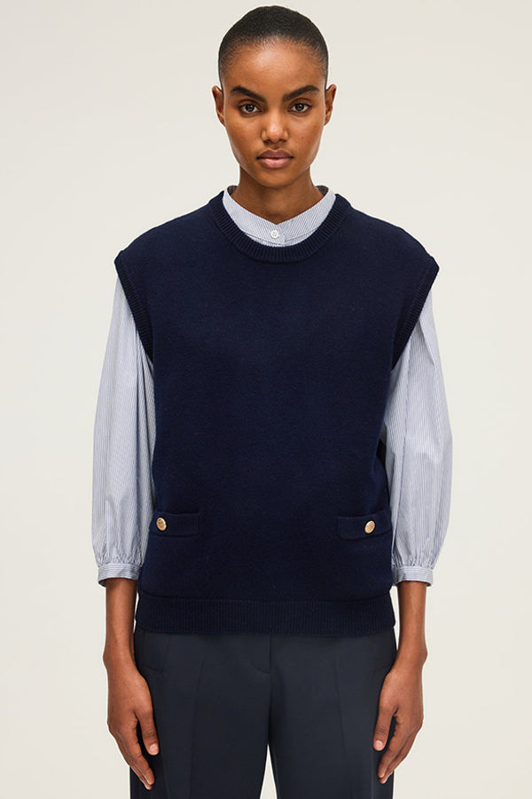 ERMINIA WOOL SLEEVELESS SWEATER