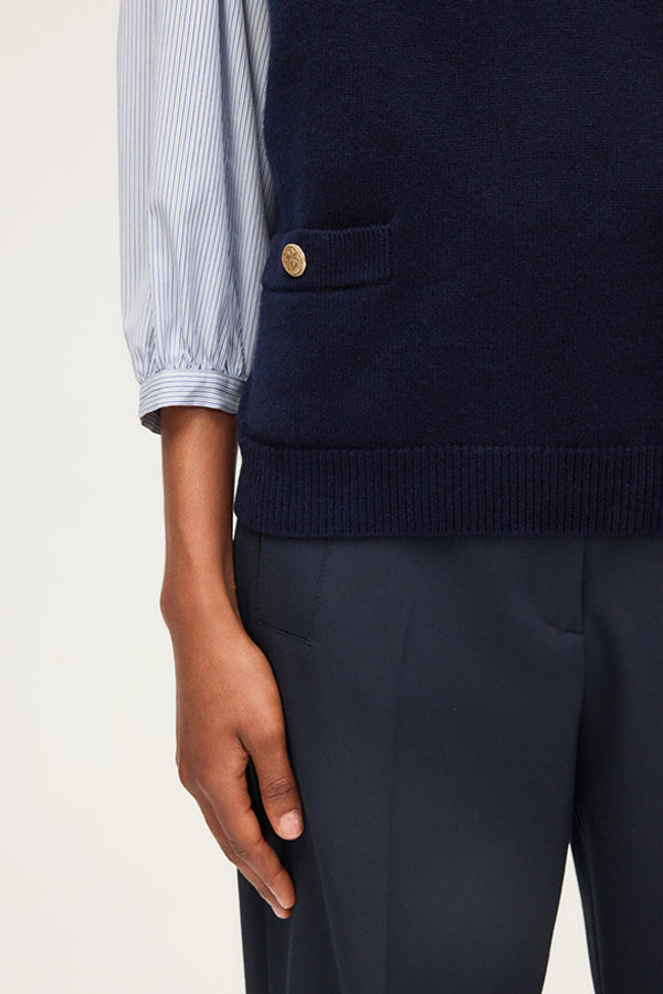 ERMINIA WOOL SLEEVELESS SWEATER