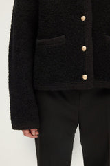 ELSIN GOLD-TONE BUTTONS CHUNKY CARDIGAN