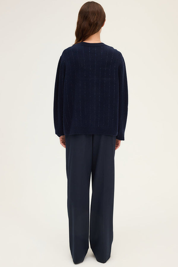 ERYNE RHINESTONES WOOL SWEATER