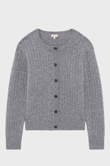 ELAN CABLE KNIT WOOL CARDIGAN