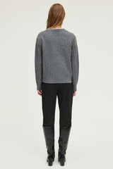 ELAN CABLE KNIT WOOL CARDIGAN