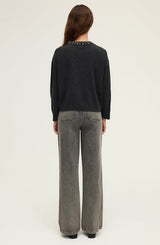 EDIA WOOL RHINESTONE COLLAR SWEATER