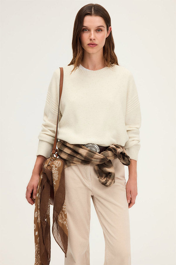 ENORE LUREX WOOL LOOSE FIT SWEATER