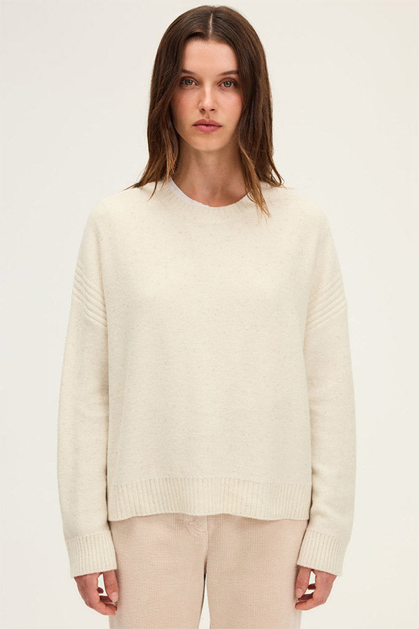ENORE LUREX WOOL LOOSE FIT SWEATER