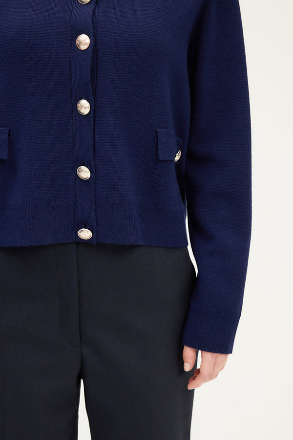 EMELINE BLOUSE COLLAR CARDIGAN