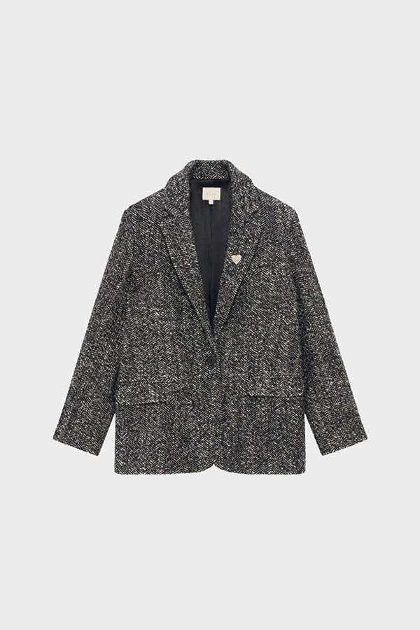 NINN HERRINGBONE LOOSE JACKET