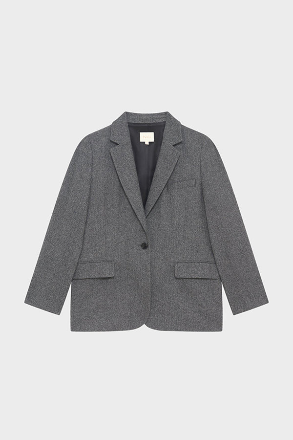 NAHIDA HERRINGBONE SUIT JACKET