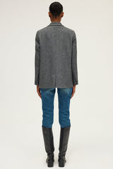 NAHIDA HERRINGBONE SUIT JACKET