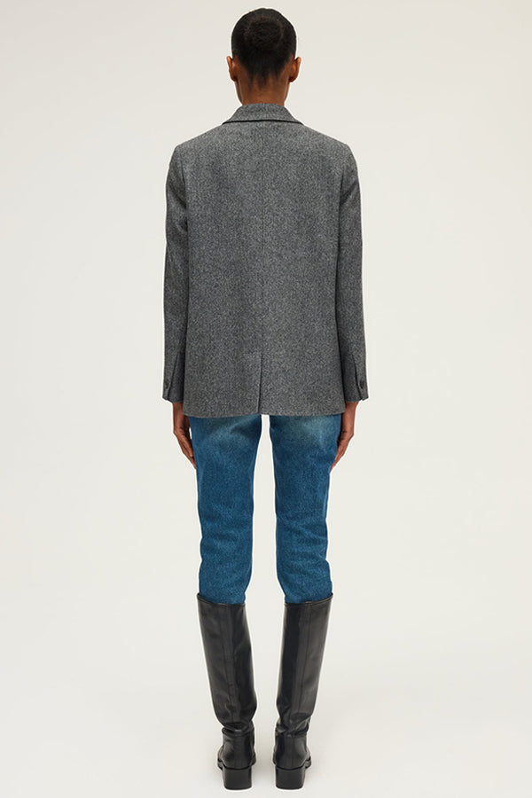 NAHIDA HERRINGBONE SUIT JACKET