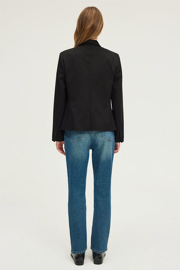 NAJIA LUREX PINSTRIPED SUIT JACKET