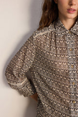 CLARINE PRINTED CHIFFON SHIRT