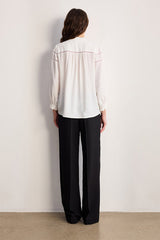 CHRISSY RUFFLES LACE FLOWING SHIRT
