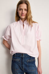 CELESTINE RUFFLED COTTON BLOUSE