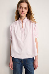 CELESTINE RUFFLED COTTON BLOUSE