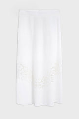 NAOMI EMBROIDERY COTTON MAXI SKIRT