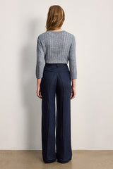 BAYALEE HERRINGBONE LINEN SUIT TROUSERS