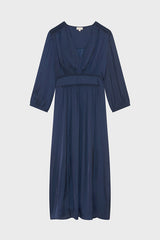 ALIAA CROSS OVER NECKLINE SATIN DRESS