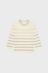 LUCILE STRIPED LINEN MIX SWEATER