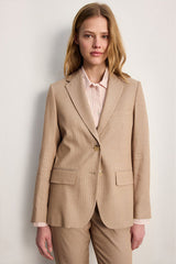 MELINEE LUREX PINSTRIPE SUIT JACKET