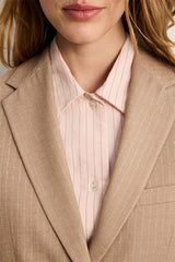 MELINEE LUREX PINSTRIPE SUIT JACKET