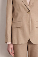 MELINEE LUREX PINSTRIPE SUIT JACKET