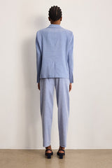 MARWA STRIPED LINEN MIX SUIT JACKET