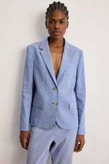 MARWA STRIPED LINEN MIX SUIT JACKET