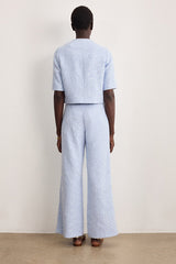 MARJOLENE SHORT COLLARLESS SEQUINED JACKET