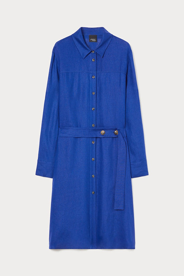 PEDALE LINEN SHIRT DRESS