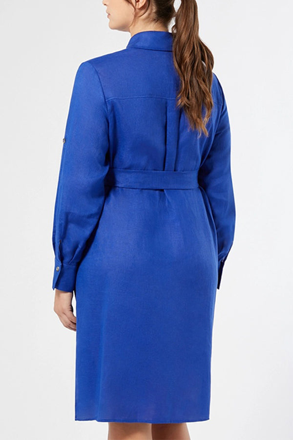 PEDALE LINEN SHIRT DRESS