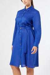 PEDALE LINEN SHIRT DRESS