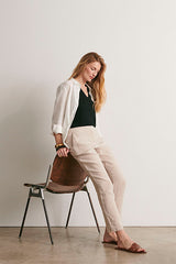 PELICAN11-BIS ELASTICATED BACK TROUSERS