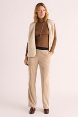 PELVET CORDUROY STRAIGHT TROUSERS