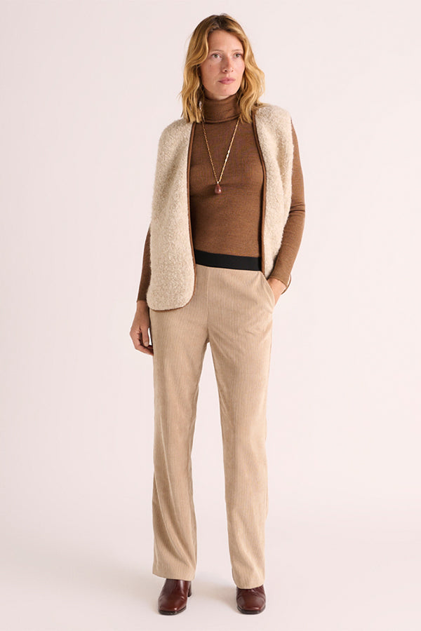 PELVET CORDUROY STRAIGHT TROUSERS