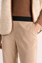 PELVET CORDUROY STRAIGHT TROUSERS