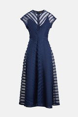PIANOSA DARK BLUE LACE DRESS