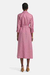 POLESANA LONG LINEN SHIRT DRESS