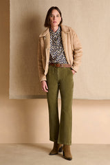PRUNIER GREEN STRAIGHT CUT TROUSERS