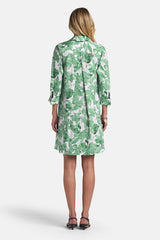 PUNGENTE GREEN FLORAL MINIDRESS