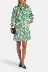 PUNGENTE GREEN FLORAL MINIDRESS