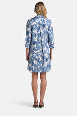 PUNGENTE BLUE FLORAL MINIDRESS